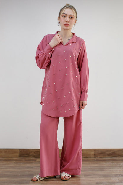 Blush Pink Embellished Co-ord Set