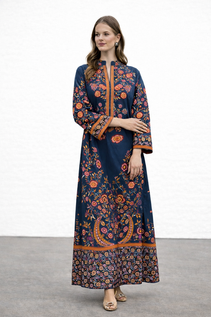 Midnight Teal Kaftan