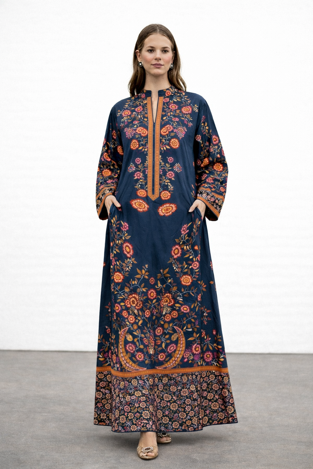 Midnight Teal Kaftan