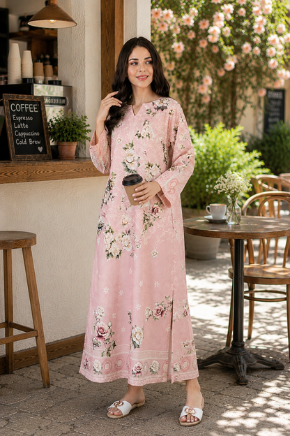 Floral Blush Kaftan - 01