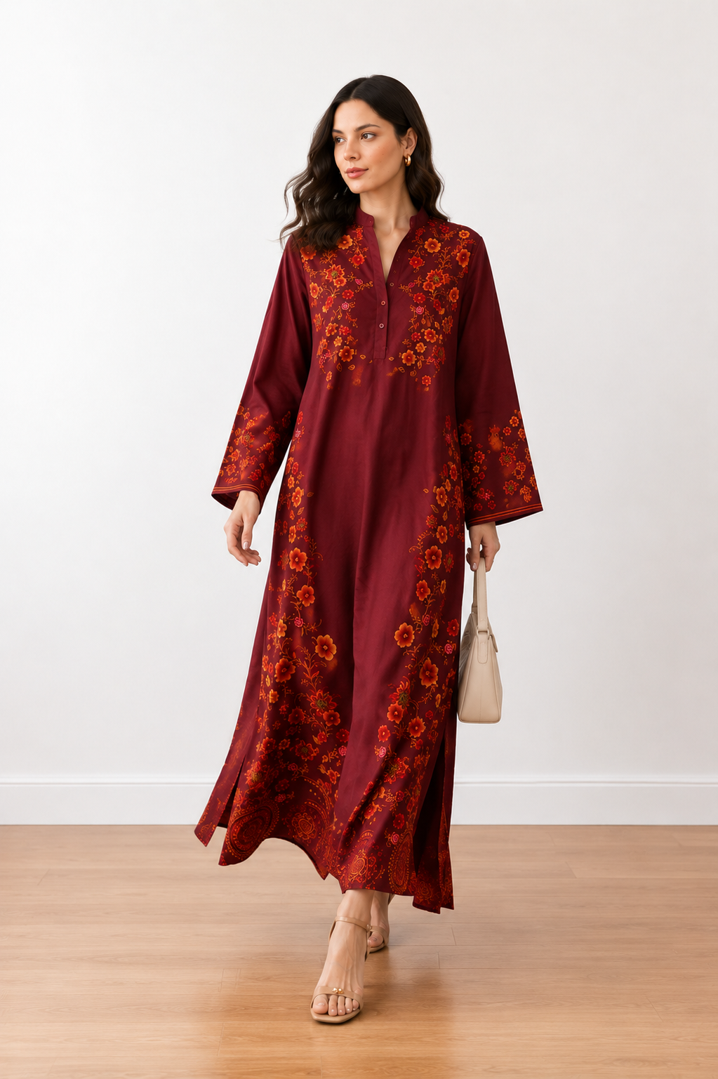 Rust Bloom Kaftan