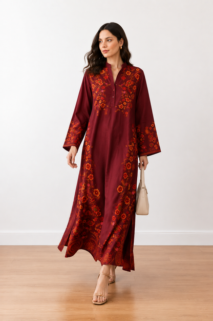 Rust Bloom Kaftan