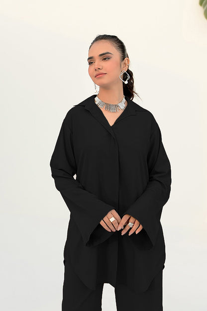 Black Crepe Co Ord Set- 010