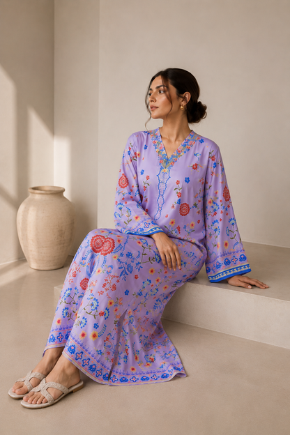 Soft Lilac Kaftan